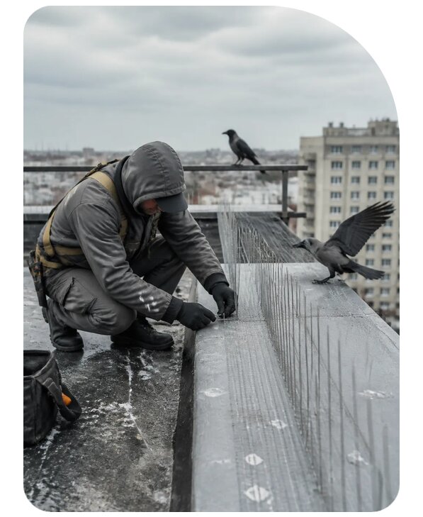 Защита от ворон под ключ в Вязниках по цене от 5342 р. | Сенат-Взн